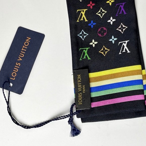Louis Vuitton | Takashi Murakami Multicolor Silk Bandeau Twilly - Picture 6 of 6